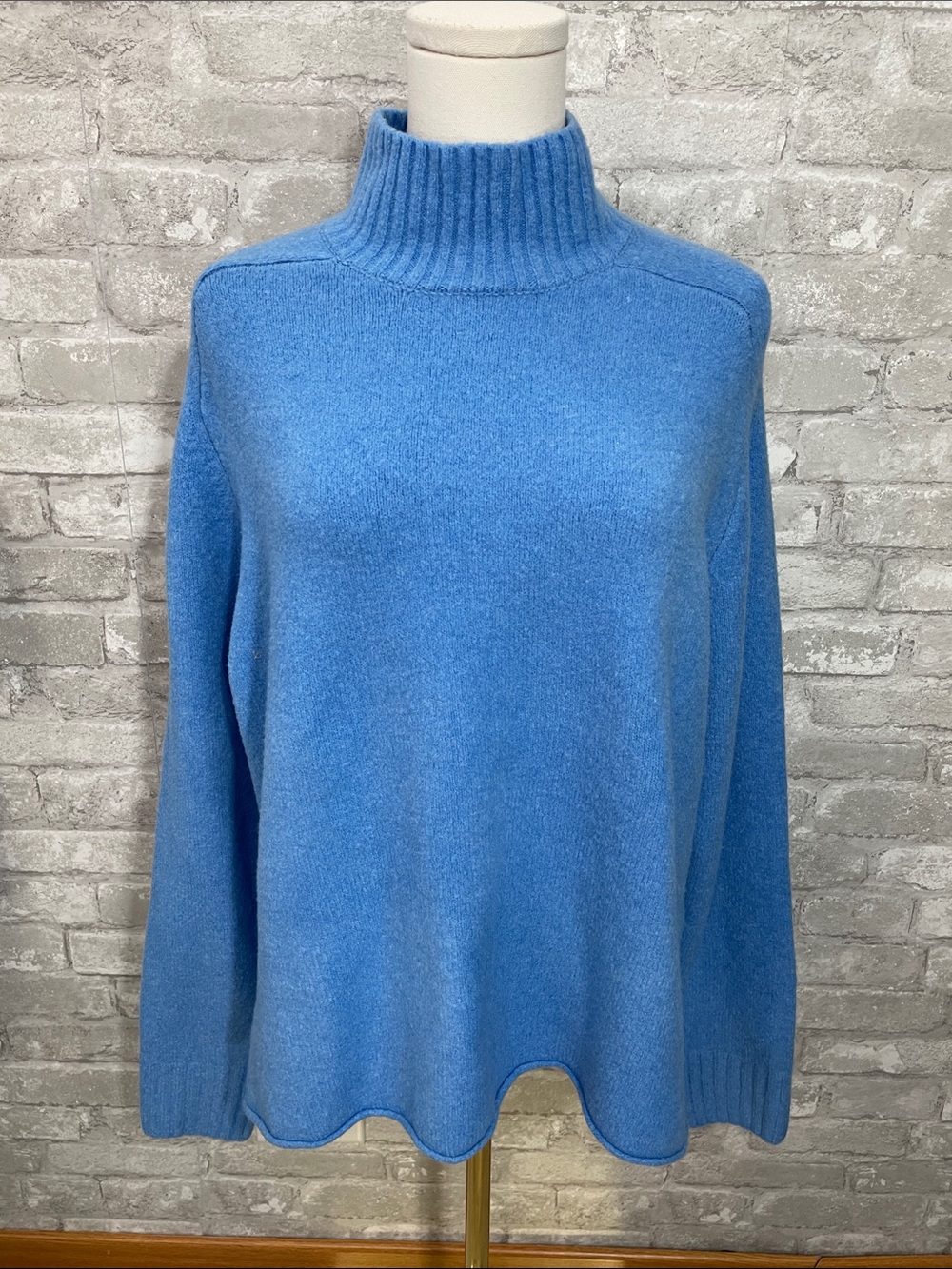 Sonoma Sky Blue Ribbed Turtleneck Sweater